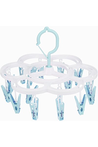 Avaleea Hanging Clothes Dryer, with 16 Hooks, 360 Degree Rotation, Plastic Ma...