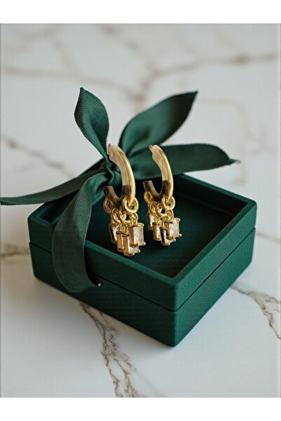 Allurist Jewerly Baget Kristal taş sallantılı küpe