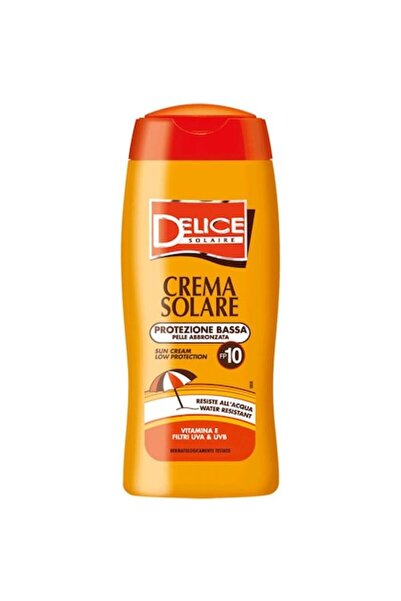 DELİCE Cremă de protecție solară, SPF10, rezistentă la apă, cu vitamina E, fi...