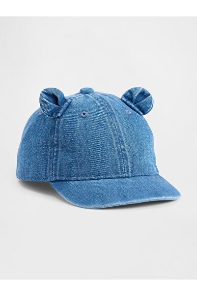 GAP Bebek Mavi Denim Bear Beyzbol Şapka