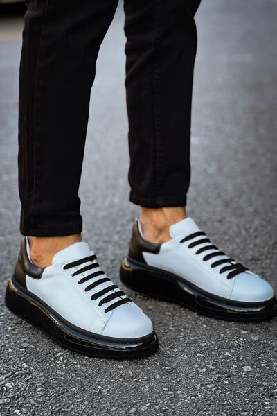 pabucmarketi Lace-up Men's Sports Shoes White Black