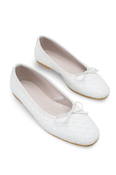 Riccon Жіночі балетки 0012100 Білі плетені