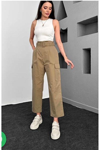 moda rüyası High Waist Belt in Cargo Pocket Pants