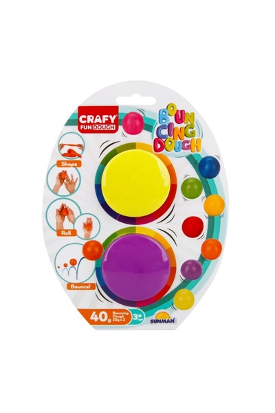 Noriel Crafy plasticine set2 colorsNeon Yellow and Purple40 g