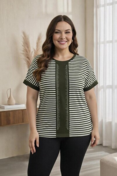 Vinola Plus Size Viscose Combed Fabric Comfortable Cut High Quality Stone Det...