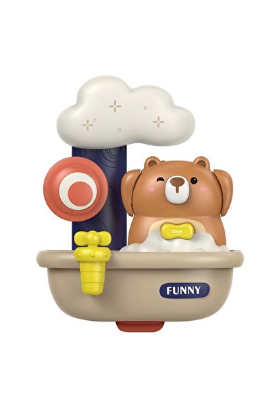 Avaleea Bath Toy Teddy Bear in Foam Bathtub, 29 cm, Interactive Toy, Multicolor