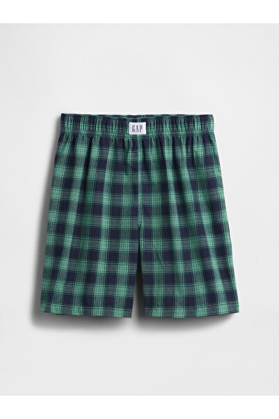 GAP Erkek Çocuk Yeşil Recycled Boxer Pijama Şort