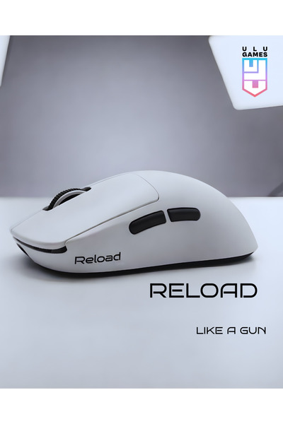 ULUGAMES RELOAD DEĞİŞTİRİLEBİLİR BATARYALI KABLOSUZ OYUNCU MOUSE ( TAPE VE YE...