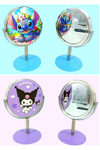 Generic طقم مرايا طاولة كرتون 2 قطعة (كرومي + ستيتش) – 15 سم- توزيعات