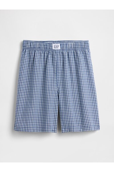 GAP Erkek Çocuk Mavi Recycled Boxer Pijama Şort