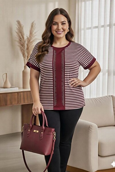 Vinola Plus Size Viscose Combed Fabric Comfortable Cut High Quality Stone Det...