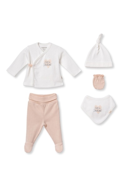 BabyCosy Organic Wear طقم خروج من المستشفى مكون من قطن عضوي قطع 100% قطن للفت...