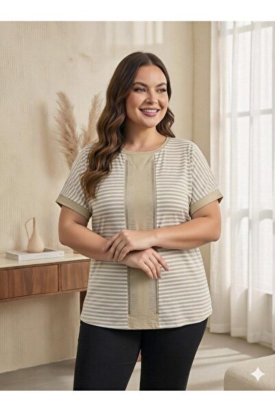 Vinola Plus Size Viscose Combed Fabric Comfortable Cut High Quality Stone Det...