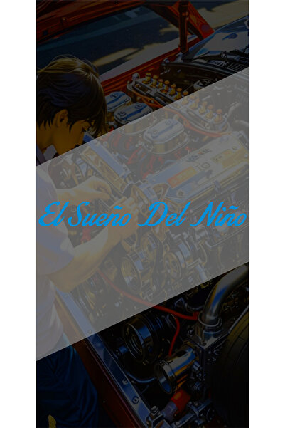 sticker El Sueno Del Nino 20x3Cm (Bir Çocuğun Rüyası) Etiket Araba-Motor Holo...