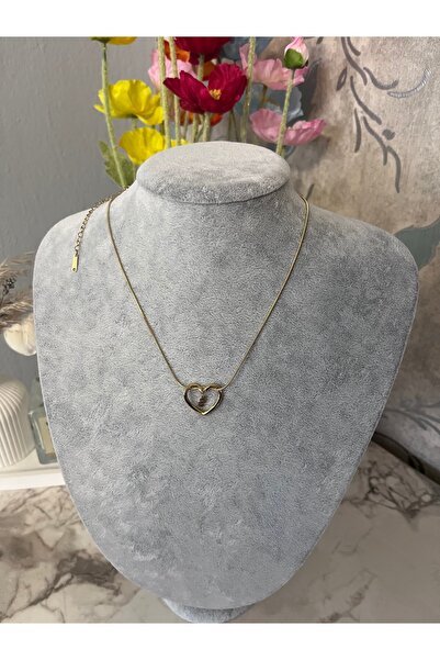 MODA S harfli kalpli kolye