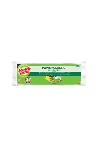 Scotch Brite 4 قطع من الإسفنج الأخضر الكلاسيكي لحماية الأظافر، عبوة من 8 قطع