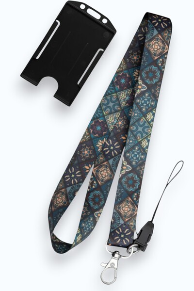 MİLLENEX Van Gogh Yaka Kartı hastane hemşire sağlık Boyun Askı İpi Yaka Kartl...