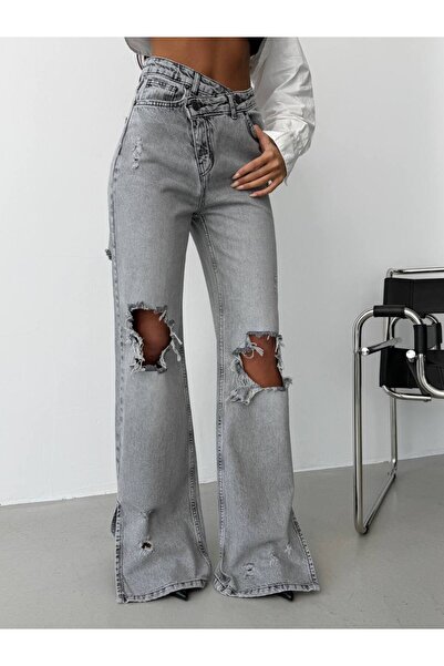 DENİKK TREND DESIGN SPECIAL BLUZON CU PICIOARE LATE CU DETALII RUPTĂ - BLUZON...