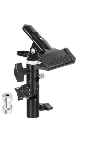 Generic Clema fundal cu suport orientabil 1/4-3/8 si prindere umbrela