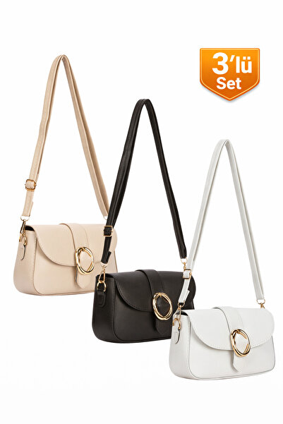 Adelina Bags Women's 3-Piece Bag Pack Crisscross Straps Shoulder Bag Three Pi...