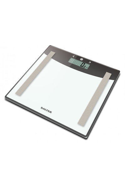 SALTER 9137 SVWH3R Cântar analizor din sticlă albă, argintiu