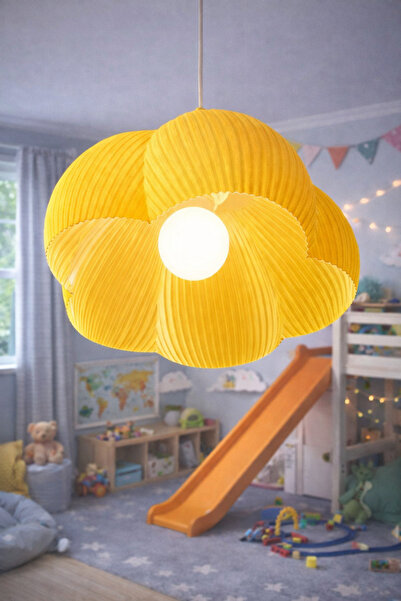 Piccomino Bloom Aydınlatma Pembe Piliseli Çiçek Avize - Çocuk ve Genç Odası D...