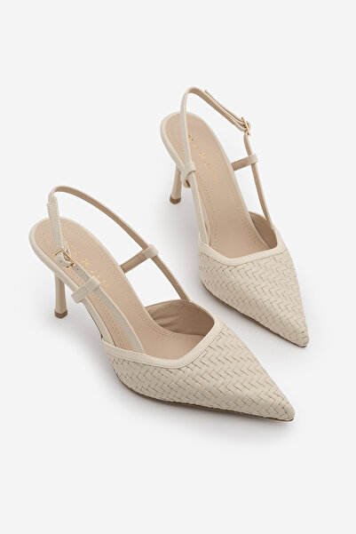 Marjin Ženske stileto cipele sa šiljatim vrhom, pleteni uzorak, otvorena pole...