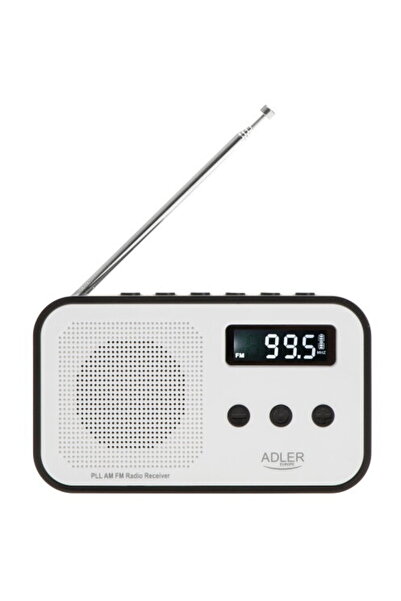 adler Radio digital PLL AM/FM Alb-Negru