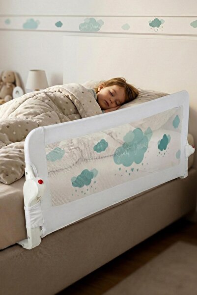 Wellgro Littles 150*48 cm Green Bed Barrier, Child Bed Guardrail