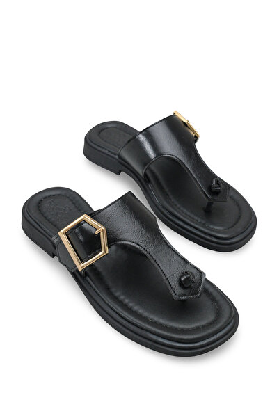 Riccon Flip Flops de damă papuci 0012901 Negru Rustic