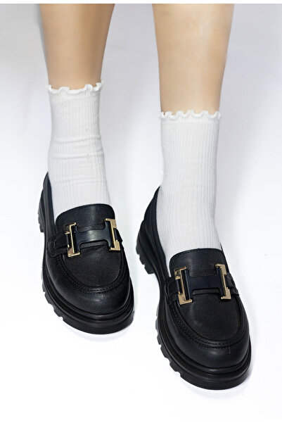RMY SHOES Black Thick Sole Loafer