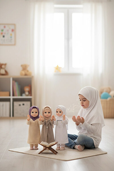 esplendor إيديب بيبي مع التسبيح والآيات القرآية الملبسين بالملابس المحجبة