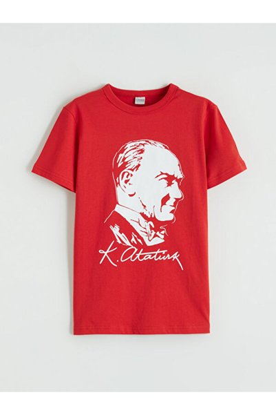 LC Waikiki Çelebi Store'dan Kaliteli Parçalar Atatürk Baskılı Erkek Çocuk T-shirt