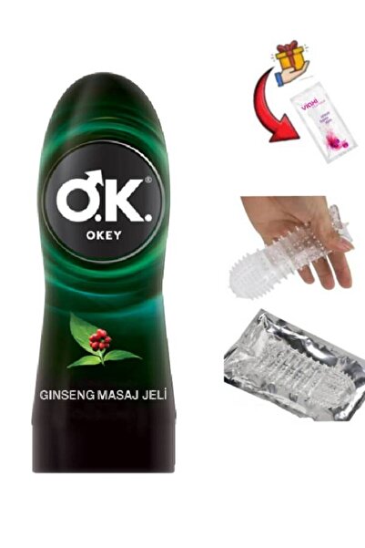 Okey Ginseng Etkili Masaj Jeli 200 ml x 1 ad-Sınırsız Kullanımlık Prezervatif...