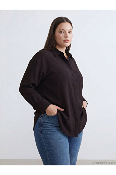 LC Waikiki Rmz Gi̇yi̇m Farkiyla Women's Shirt Tunic with Tie Detail