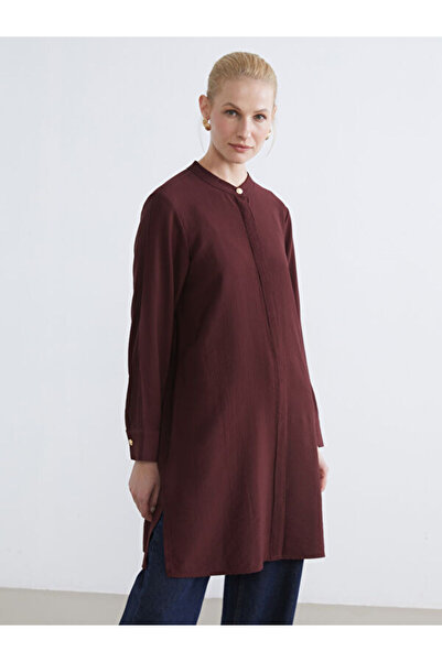 LC Waikiki Judge Collar Textured Women's Shirt Tunic