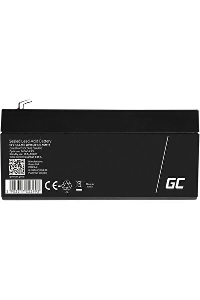 Greencell Baterie UPS Green Cell AGM19 cu plumb etanș (VRLA) 12 V 3,3 Ah