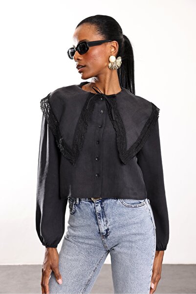 5in1Canpolat Crna bebi kragna Čipka paket majica 0539