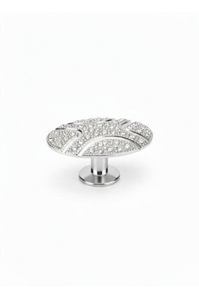 N.S NAMARK Luxury drawer pull with an elegant oval design – silver handle / S...