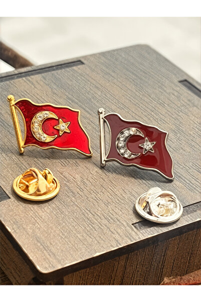 WALDORF TÜRK BAYRAĞI İKİ YAKA ROZETİ