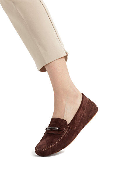 Ateş Γυναικεία σουέτ loafer μπαλαρίνες casual παπούτσια