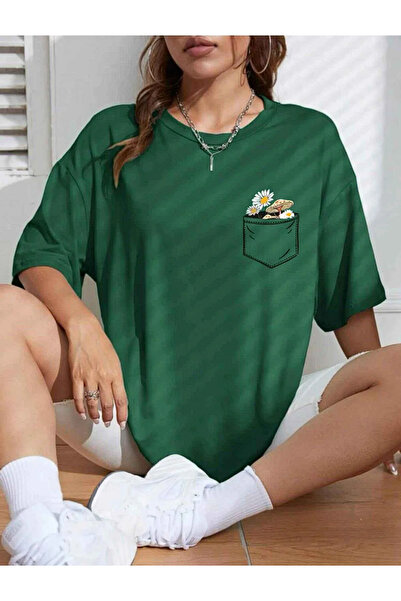 Boi Basic Printed / Unprinted Unisex Casual Oversized Boyfirend T-Shirt Flora...