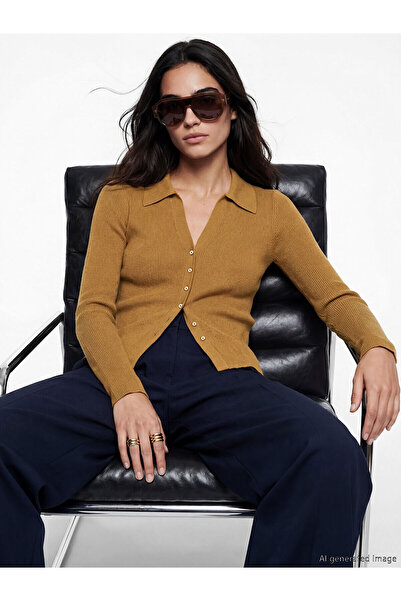 LC Waikiki Cardigan de tricotat pentru femei, cu guler polo, de sezon nou, Öz...