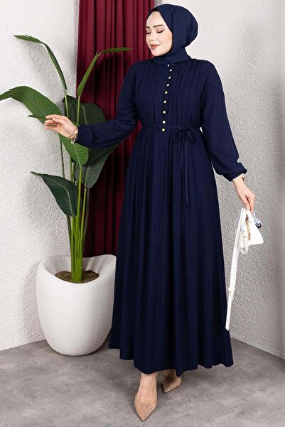 ORCHID Gold Düğmeli Belmando Elbise