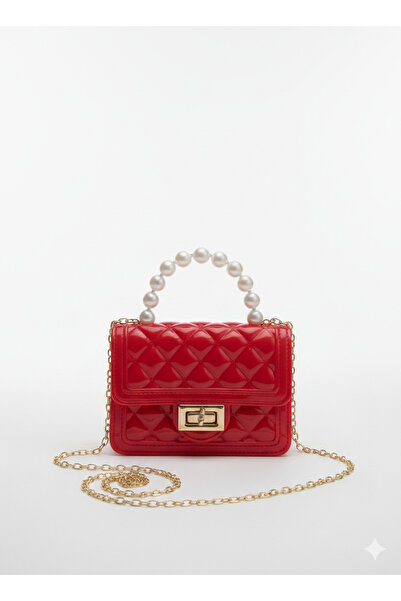 synshop Patentirana koža, crveni biserni detalj, silikonski krst, ručni O Tor...