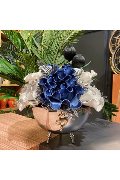 Özlem Fleurs Chic Gümüş Alfa Saksı Çiçek Aranjmanı