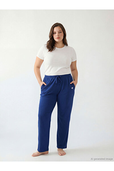 LC Waikiki Elastic Waist Heart Embroidered Women's Pajama Bottoms