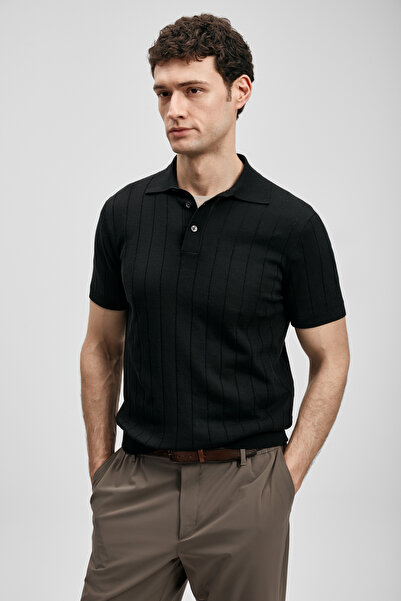 Lufian Bold Men's Cotton Sweater Black