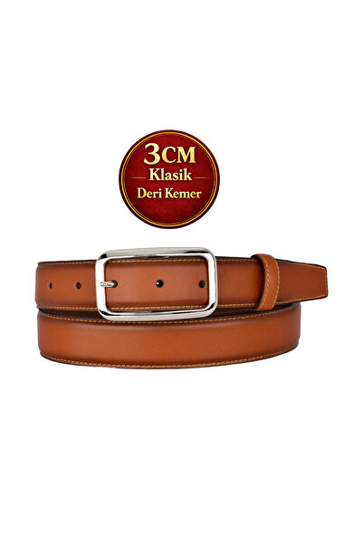 GoDeri Prava koža , 3 cm srebrne boje Sa kopčom , bež, šivane klasične ženske...