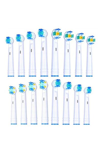 Pebadent Set rezerve compatibila cu Oral-B, 4 3D Clean, 8 Perfect Clean, 4 Fl...